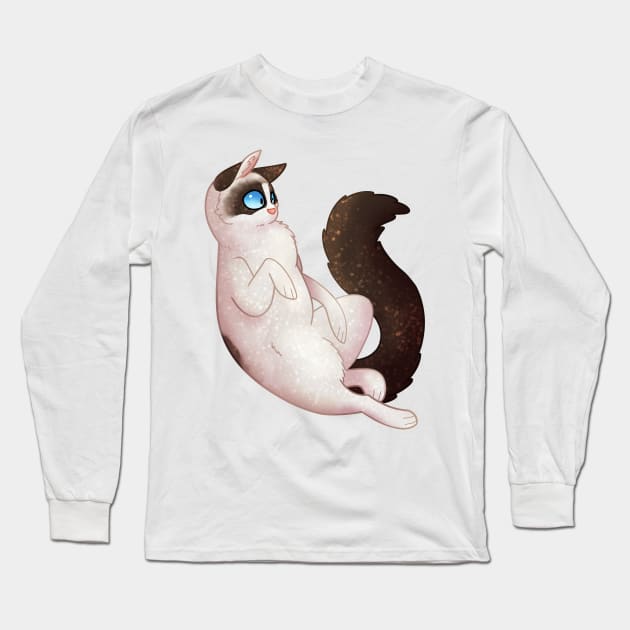 Cozy Ragdoll Cat Long Sleeve T-Shirt by Phoenix Baldwin